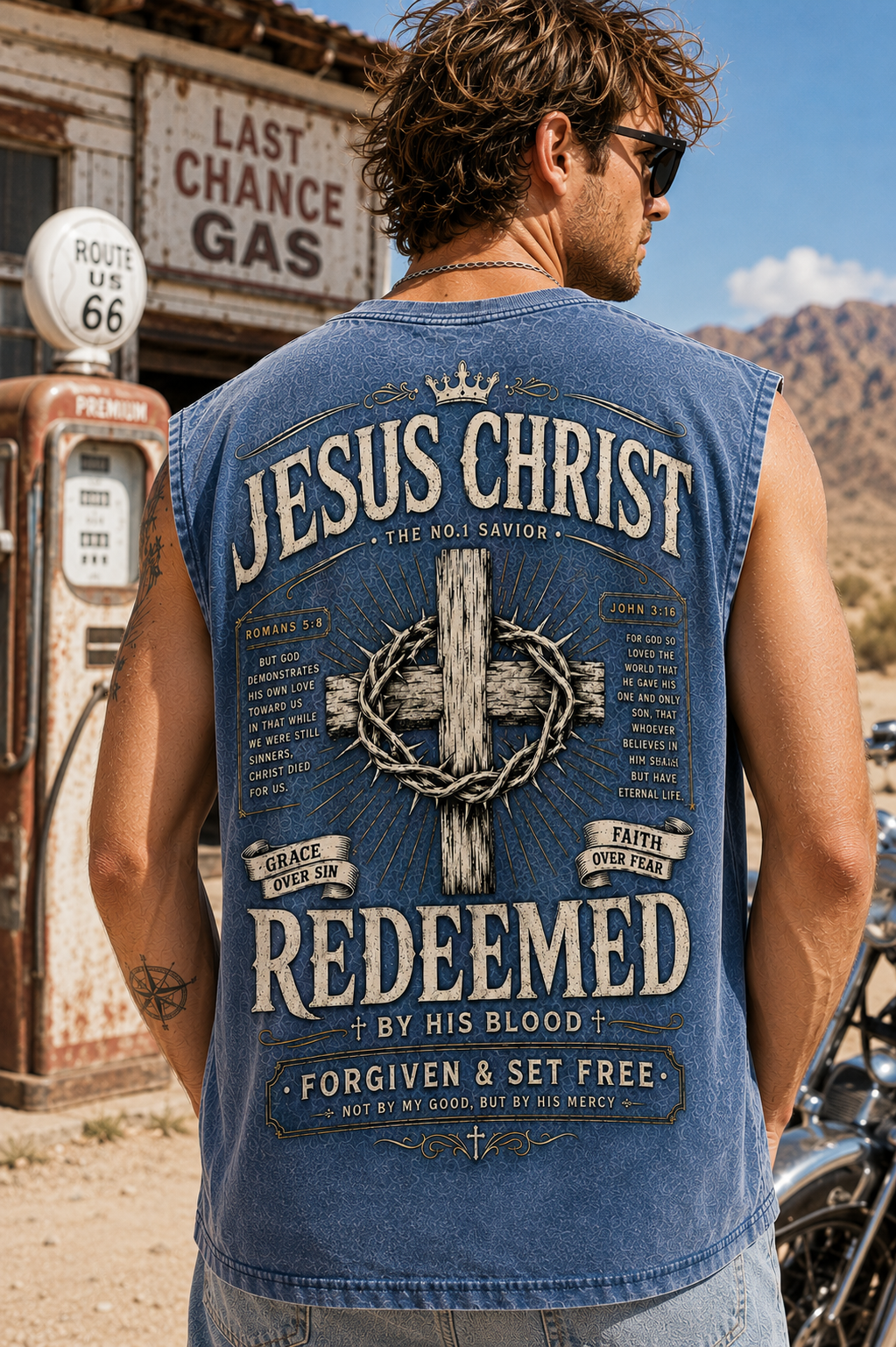 Jesus Christ Redeemed – Vintage Faith Tank Top