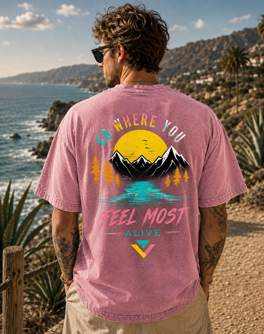 Vintage Mountain Adventure T-Shirt – Go Where You Feel Most Alive