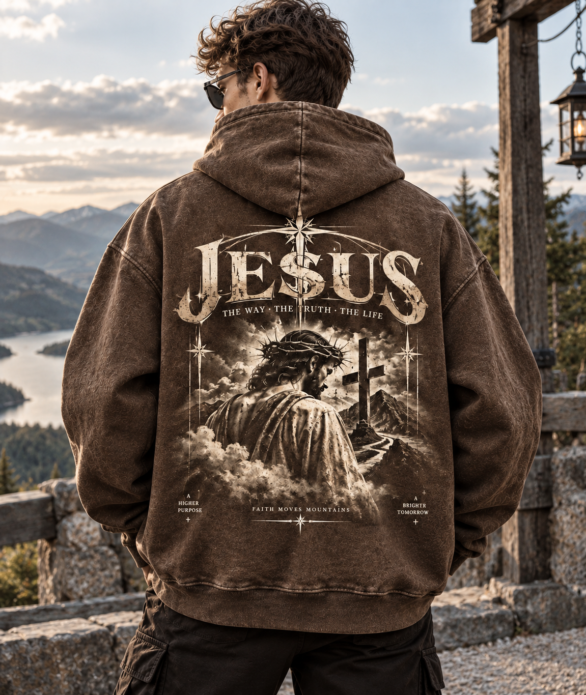 Jesus Faith Vintage Washed Hoodie