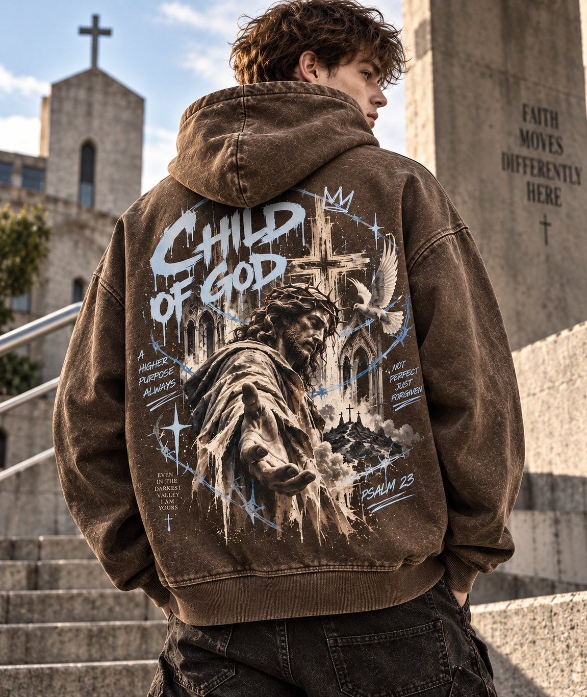 Child of God Vintage Hoodie – Faith Graphic