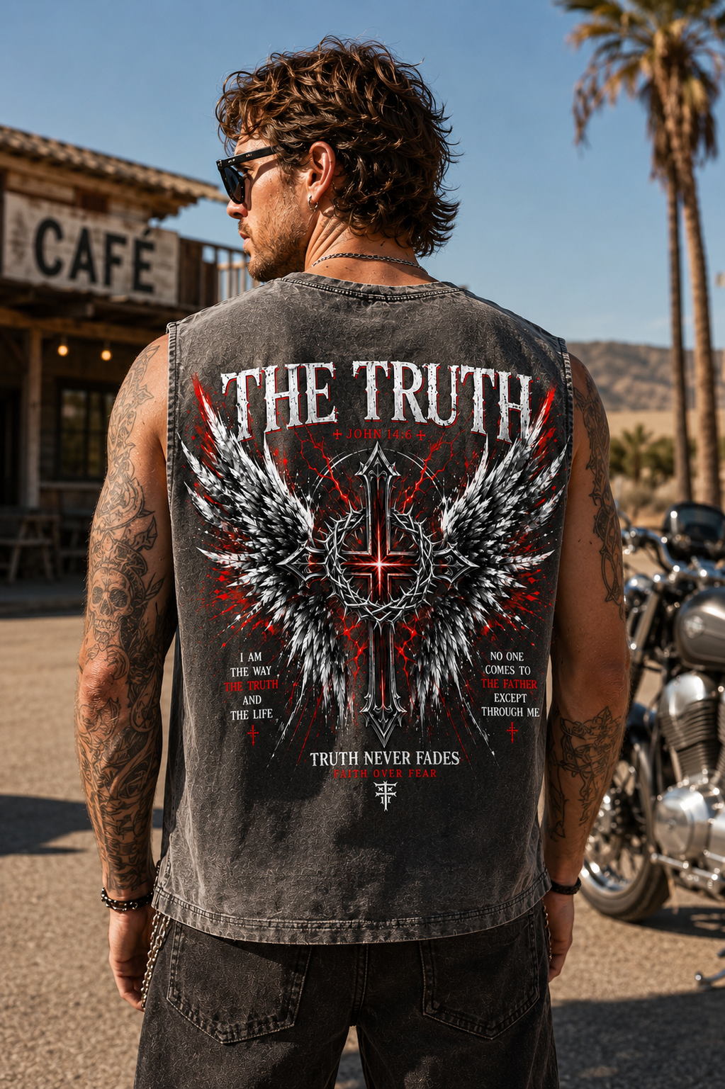 The Truth Washed Black Muscle Tee
