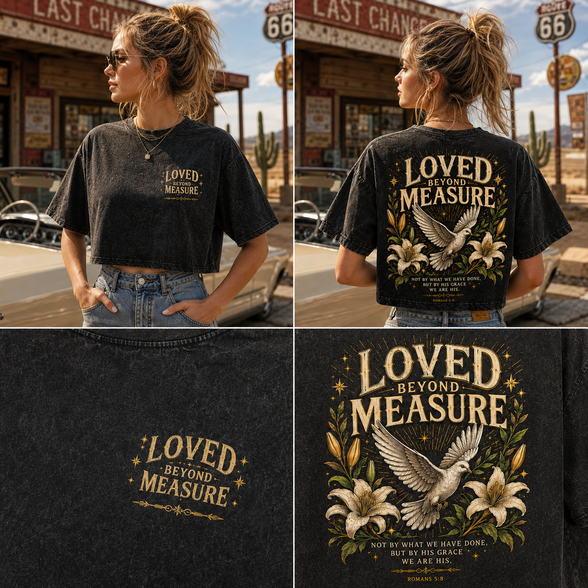 Loved Beyond Measure – Vintage Grace Crop Top