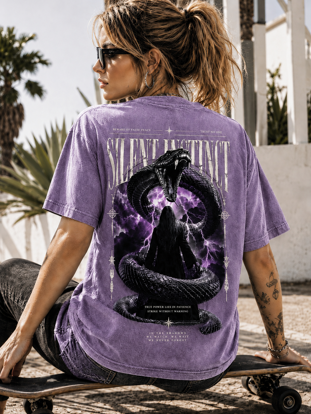 Silent Instinct™ – Vintage Washed Graphic Tee