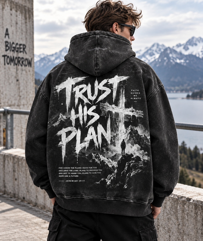Trust His Plan – Vintage Faith Hoodie