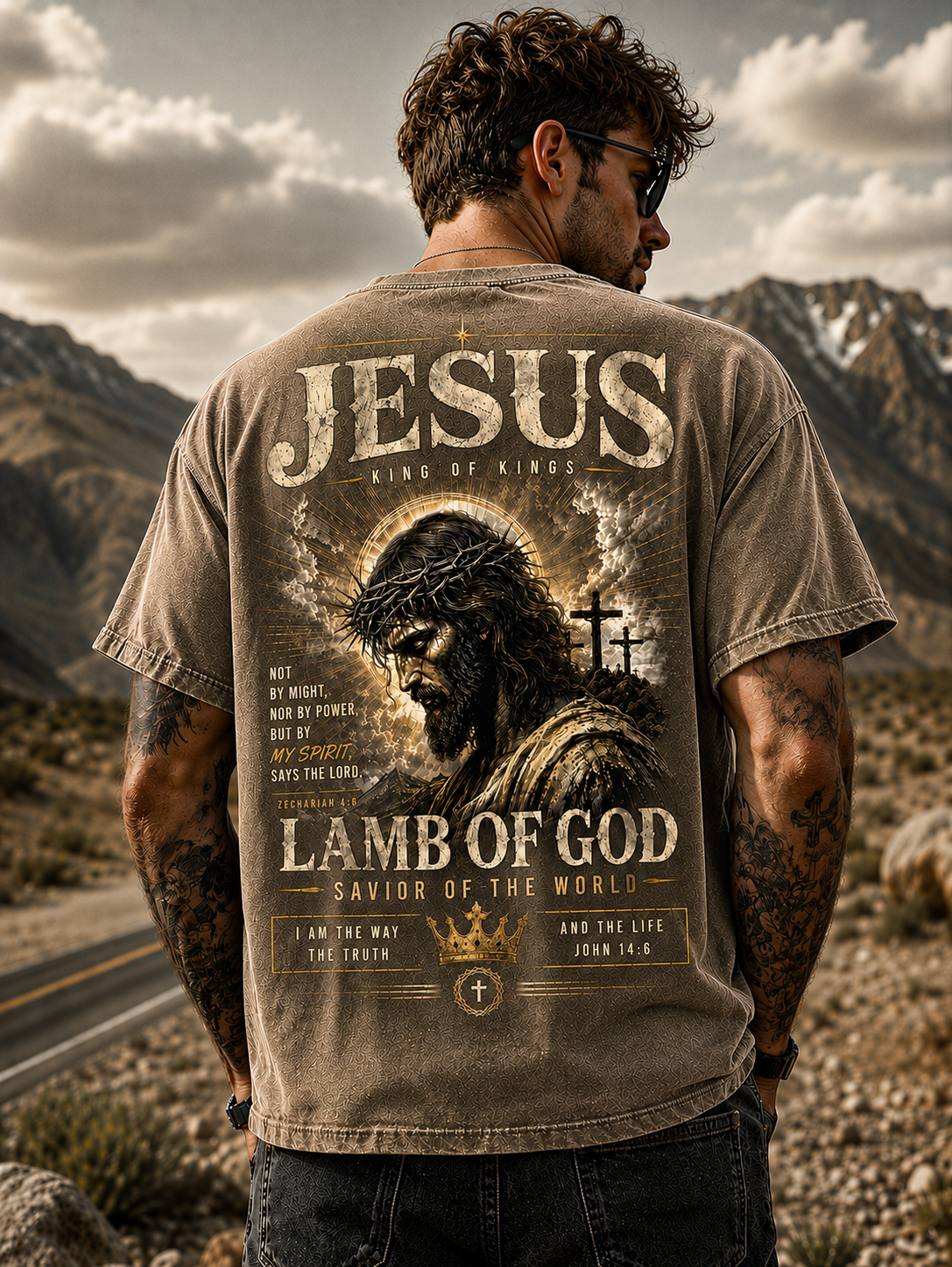 Jesus King of Kings Vintage Graphic Tee