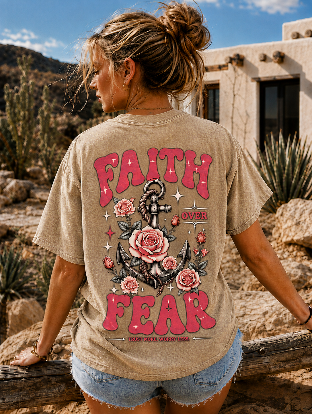 Faith Over Fear Vintage Washed T-Shirt