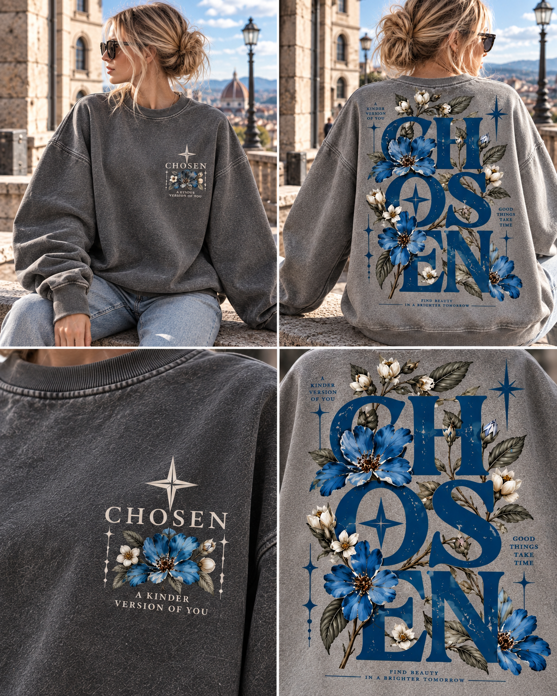 CHOSEN Floral Vintage Sweatshirt