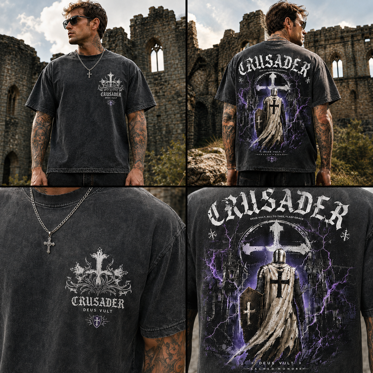 Vintage Crusader Oversized T-Shirt
