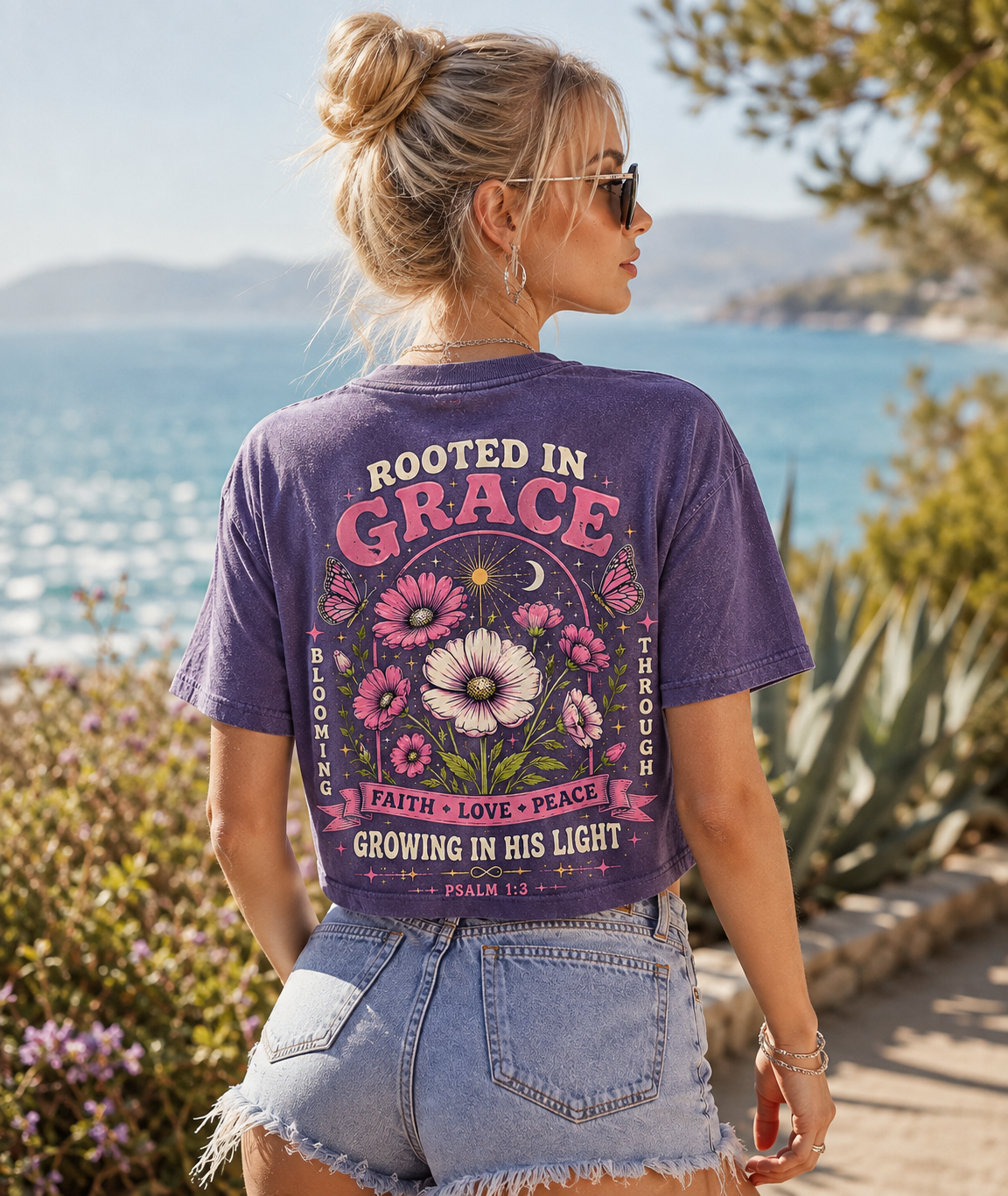 Rooted in Grace Floral Crop Top