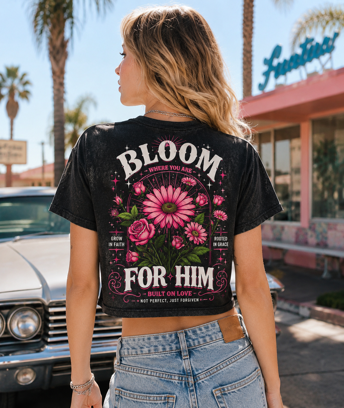 Bloom Where You Are – Faith & Floral Crop Top