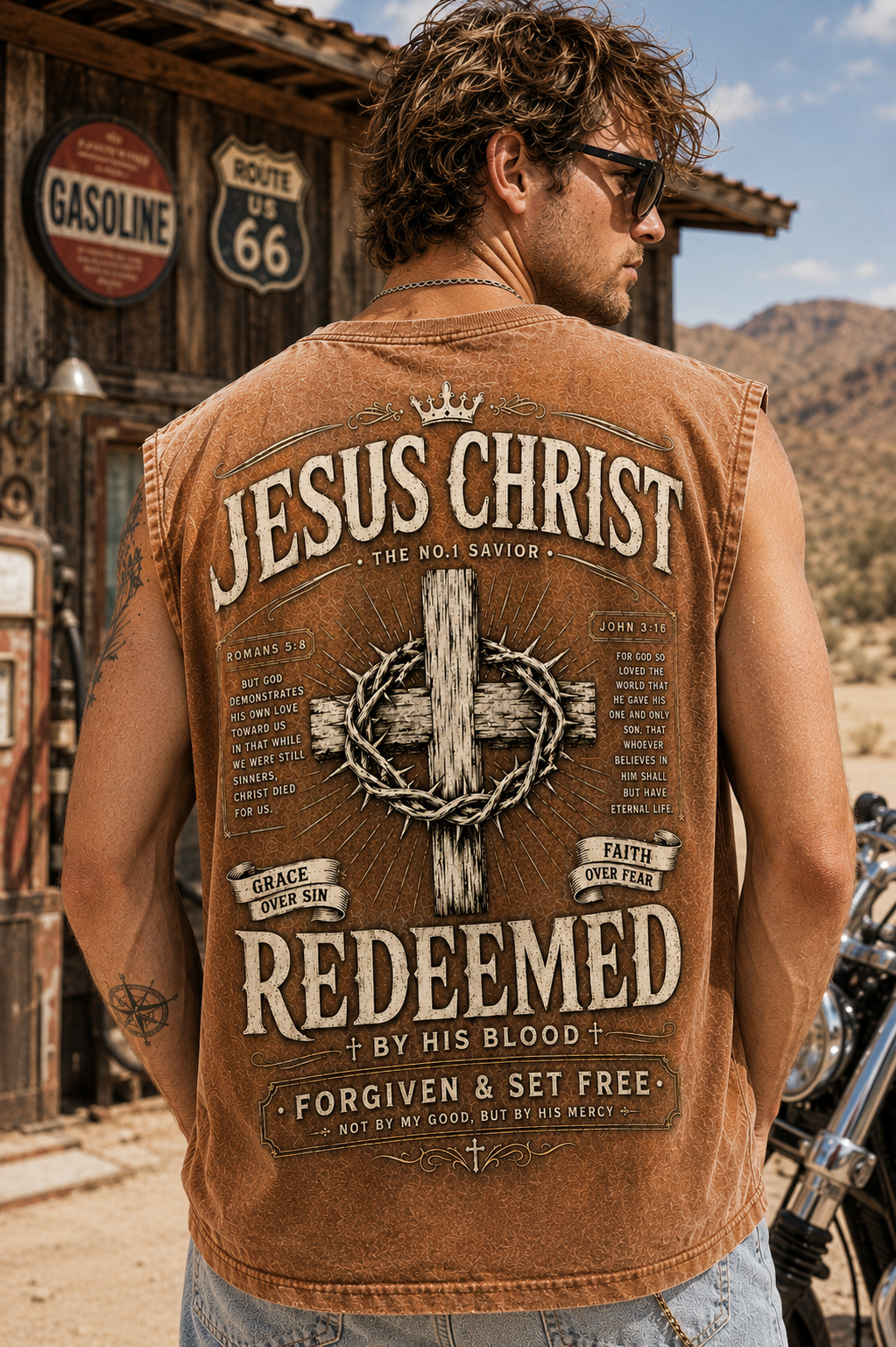 Jesus Christ Redeemed – Vintage Faith Tank Top