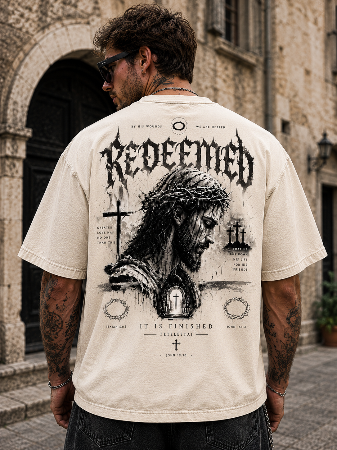 It Is Finished Graphic Oversized T-Shirt